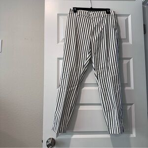 Black and White Striped Slack